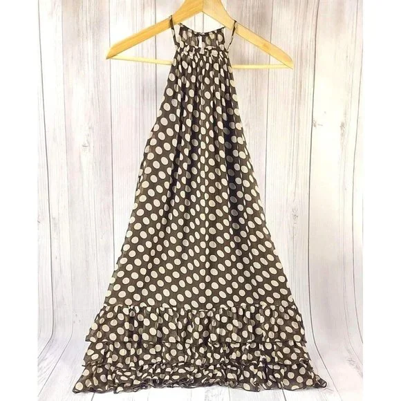 Vero Moda | Dresses | Women Summer Dress Vero Moda Halter Neck Sleeveless  Mini Polka Dots Brownwhite | Poshmark